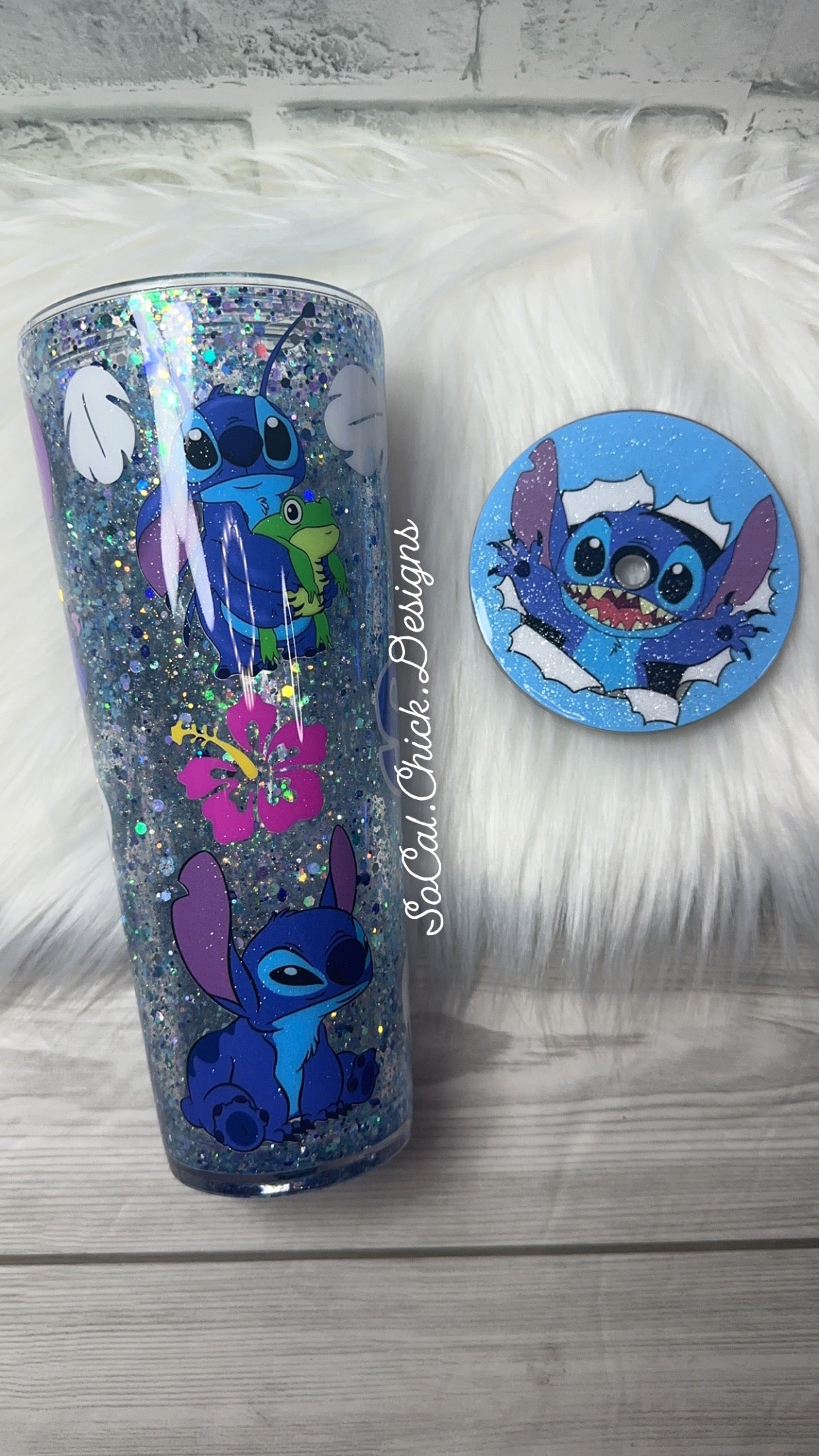 RTS {Blue Alien} 24oz Snow Globe