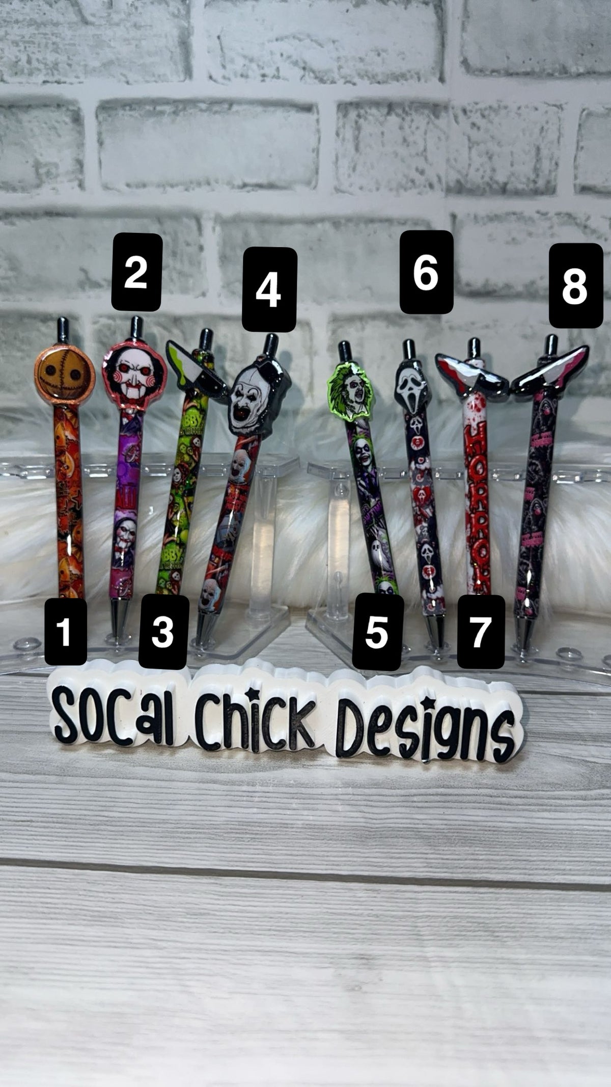 MTO {Horror Pens - w Topper } Select Your Pen