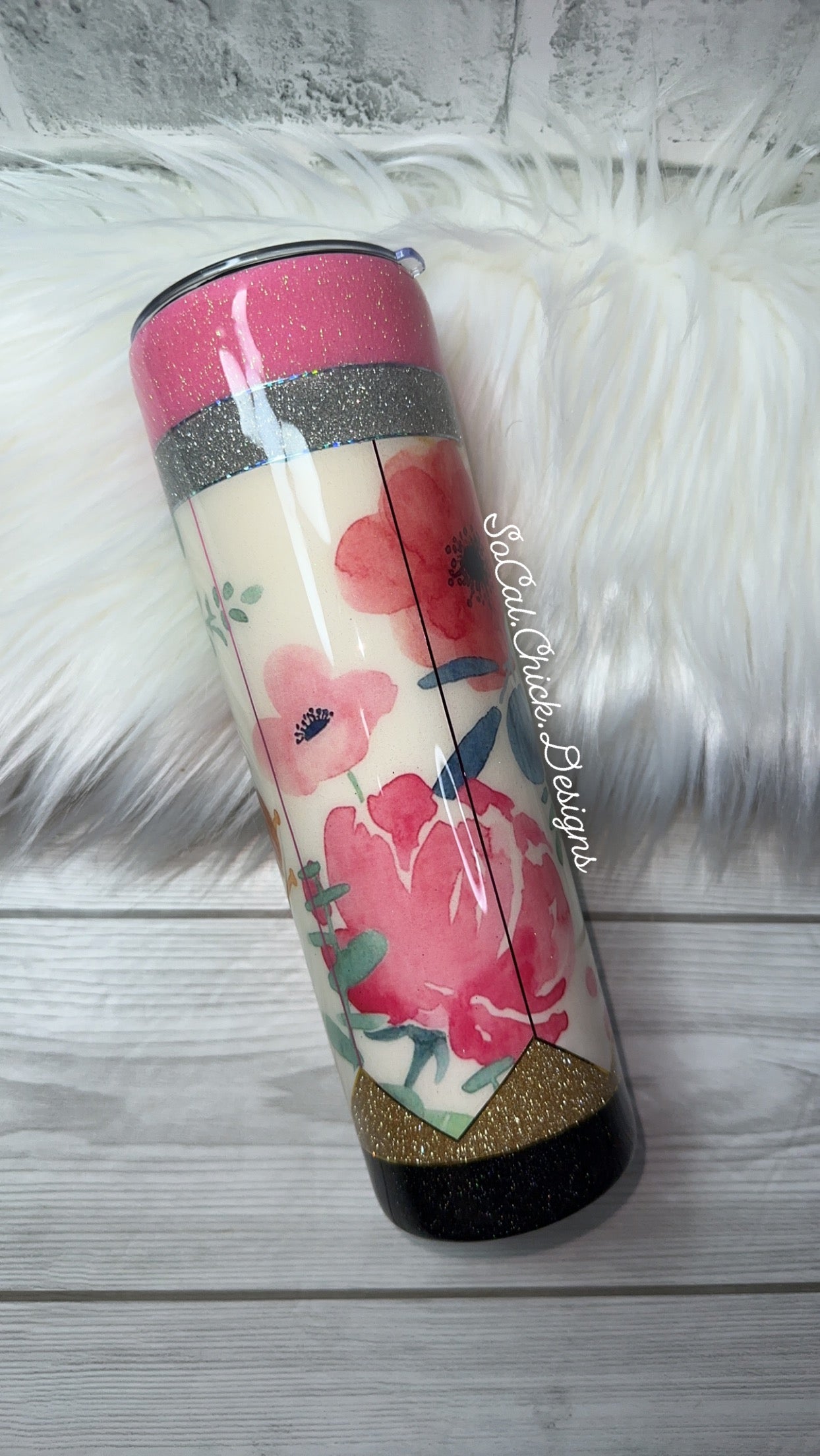 RTS {Floral Pencil} 30oz Skinny