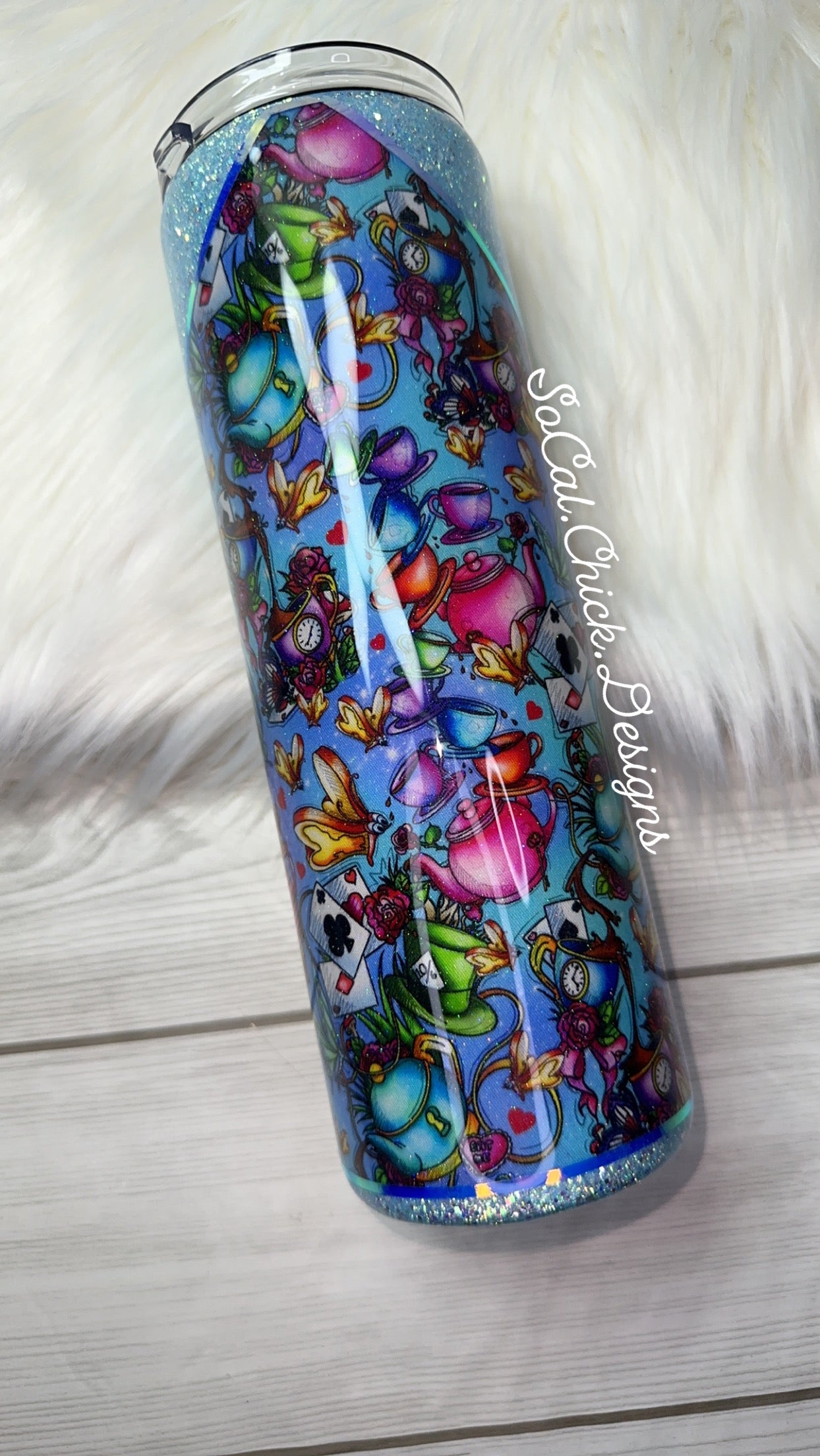 RTS {Alice Teacups} 30oz Skinny