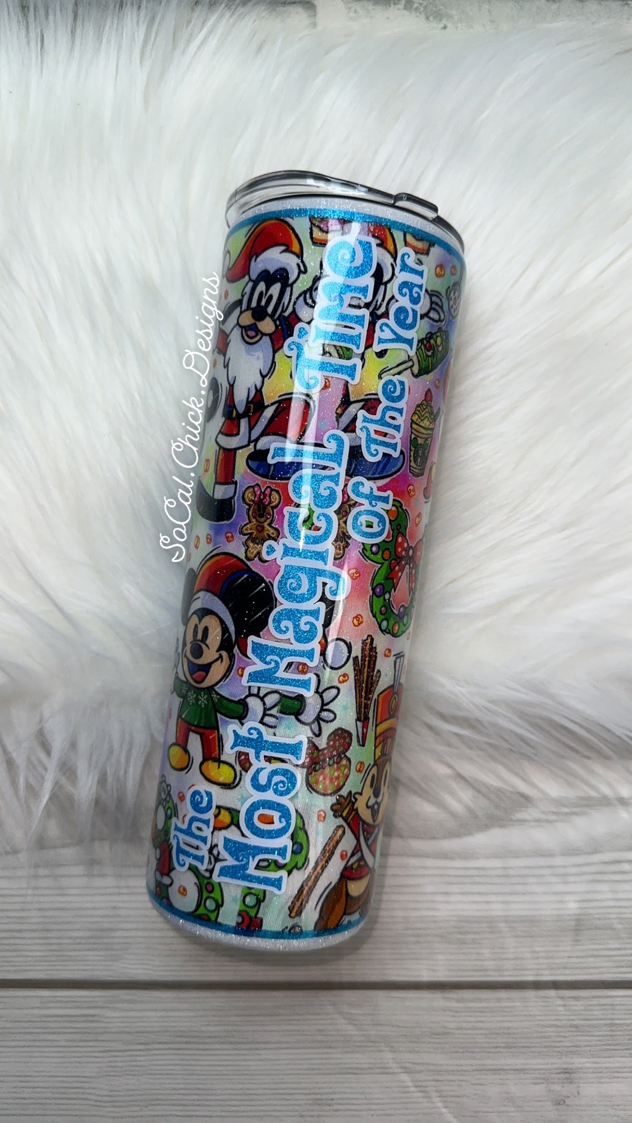RTS {Magical Christmas - Fabric} 20oz Skinny