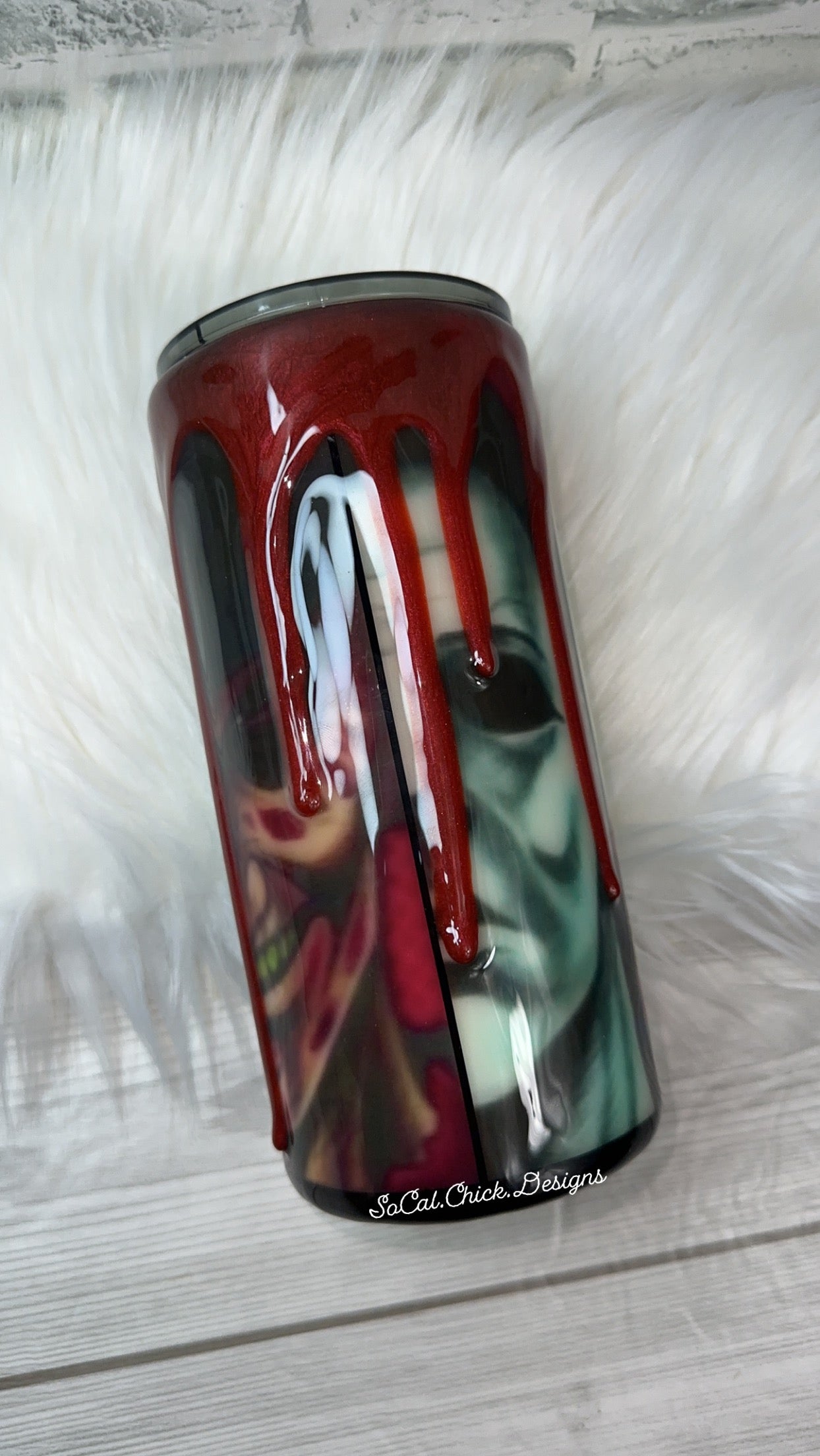 MTO {Horror Faces GLOW} Select Your Tumbler Style
