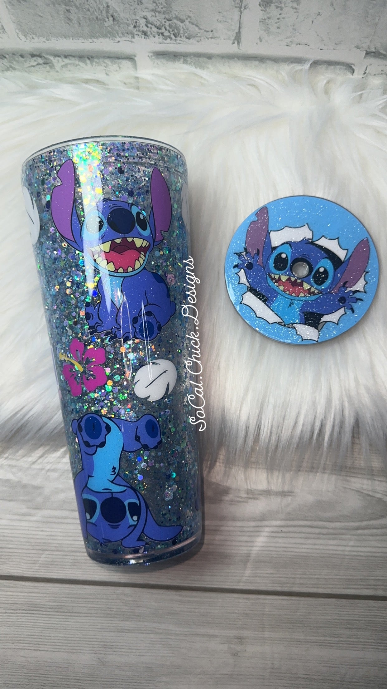 RTS {Blue Alien} 24oz Snow Globe