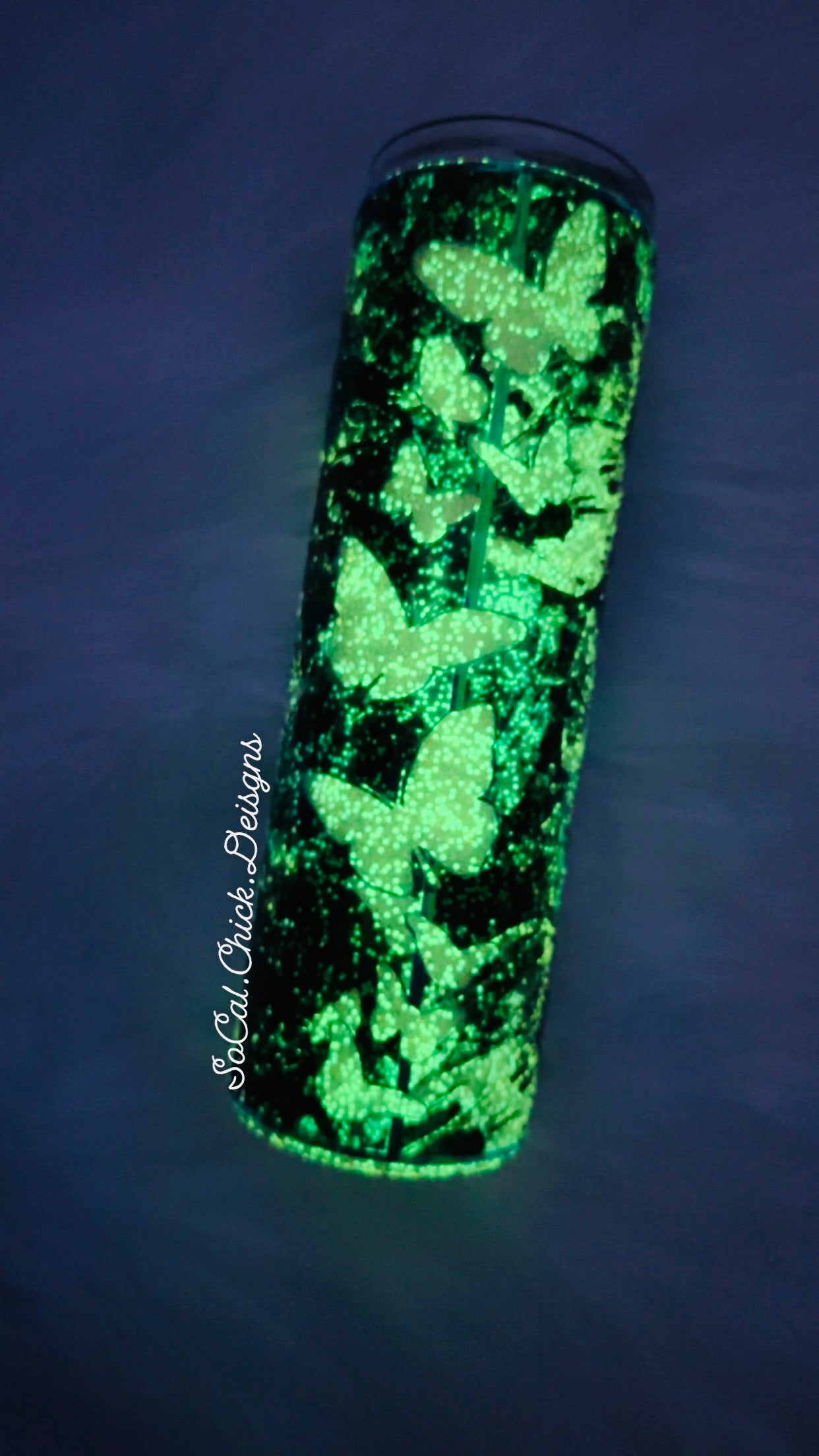 RTS {Mystical Butterfly Glow in the Dark} 30oz Skinny
