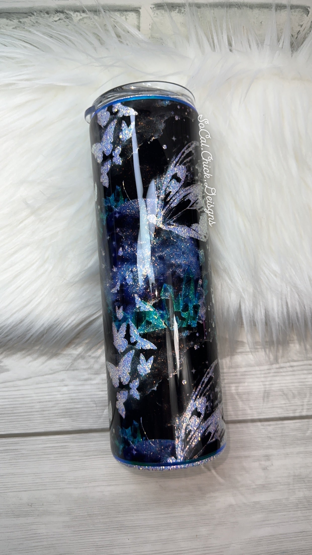 RTS {Mystical Butterfly Glow in the Dark} 30oz Skinny