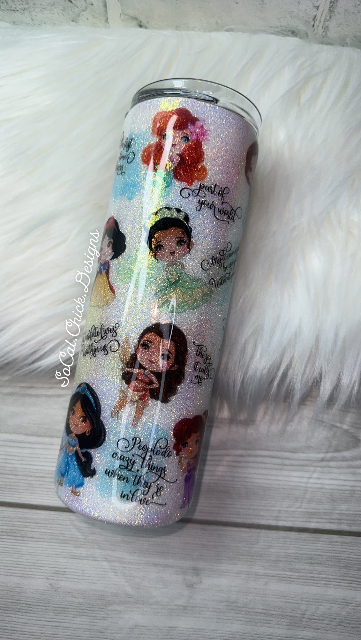 RTS {Princess Collage} 20oz Skinny
