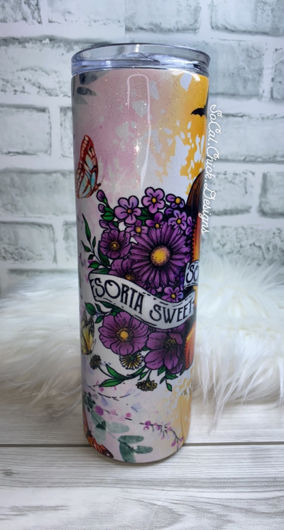 RTS {Sorta Sweet Sorta Spooky} 30oz Skinny