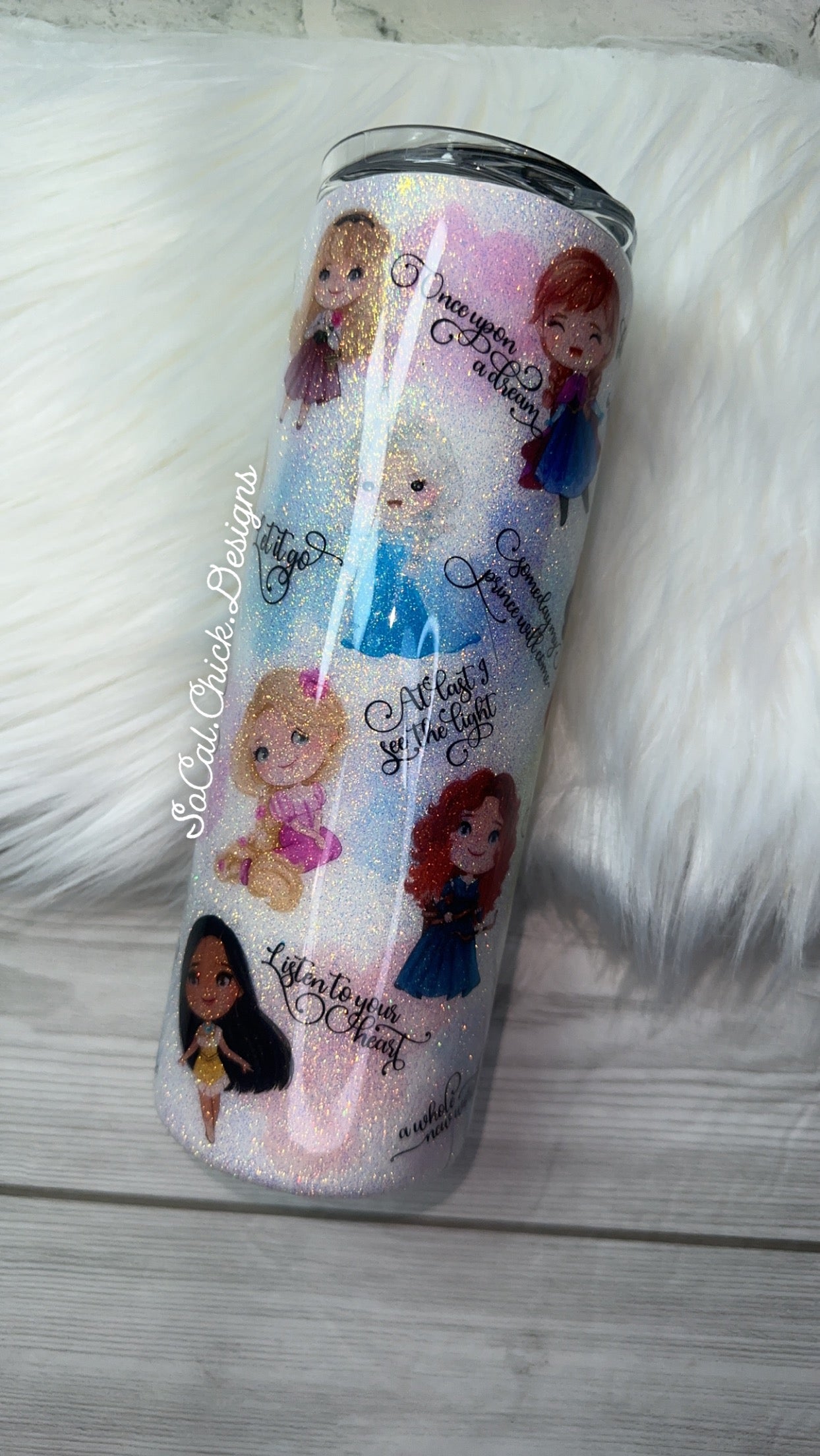 RTS {Princess Collage} 20oz Skinny