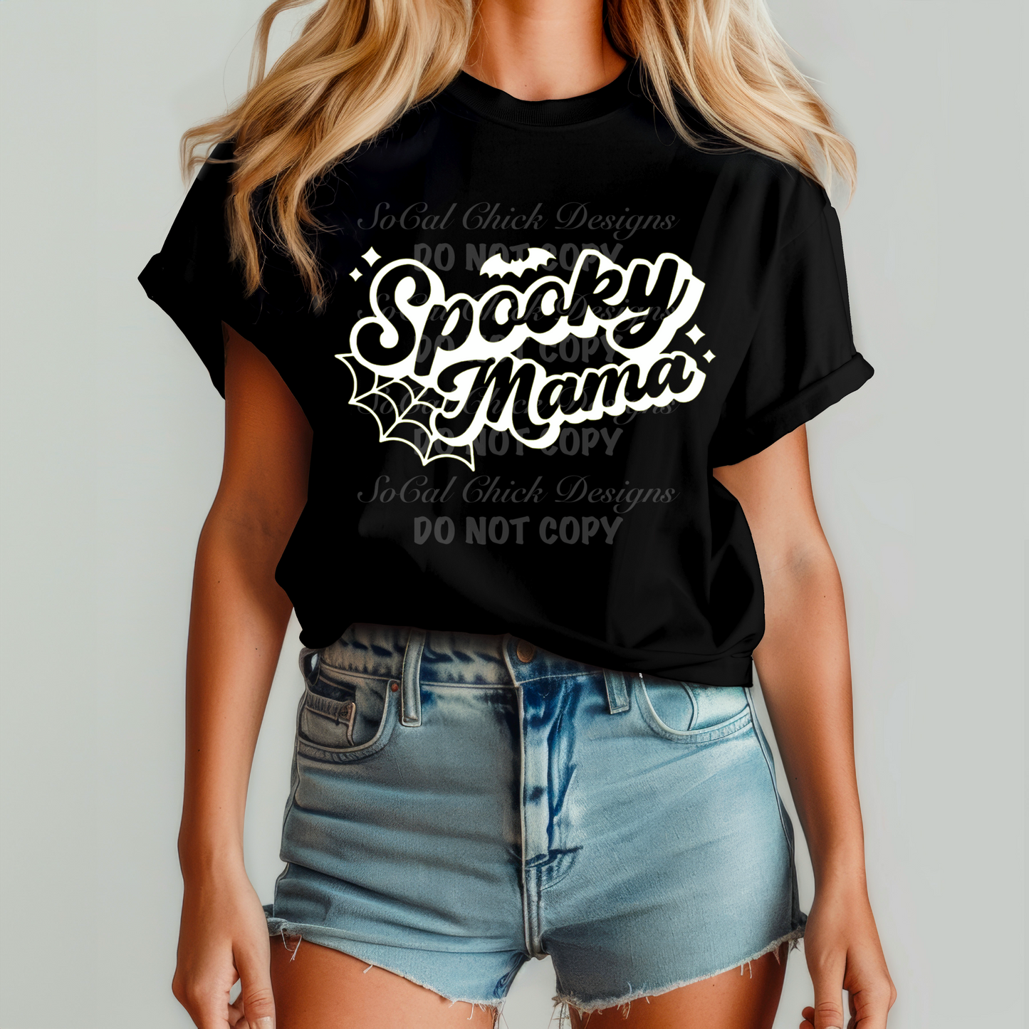 MTO {Spooky MAMA - Glow In The Dark} Adult Shirt