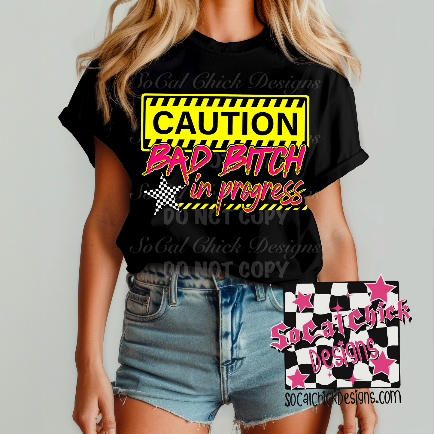 MTO {Caution: Bad B in Progress} Adult Shirt/Crewneck/Hoodie