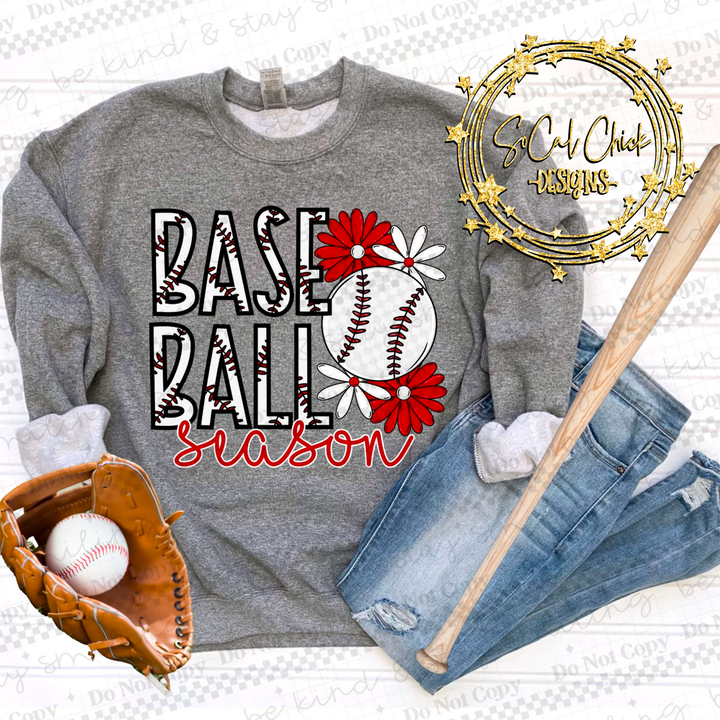 MTO {Baseball Season} Gray Adult Shirt/Crewneck/Hoodie