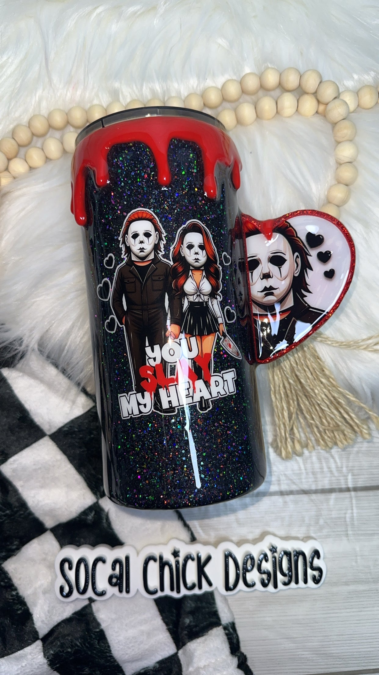 RTS {You Slay My Heart w Heart Handle} 22oz Fatty