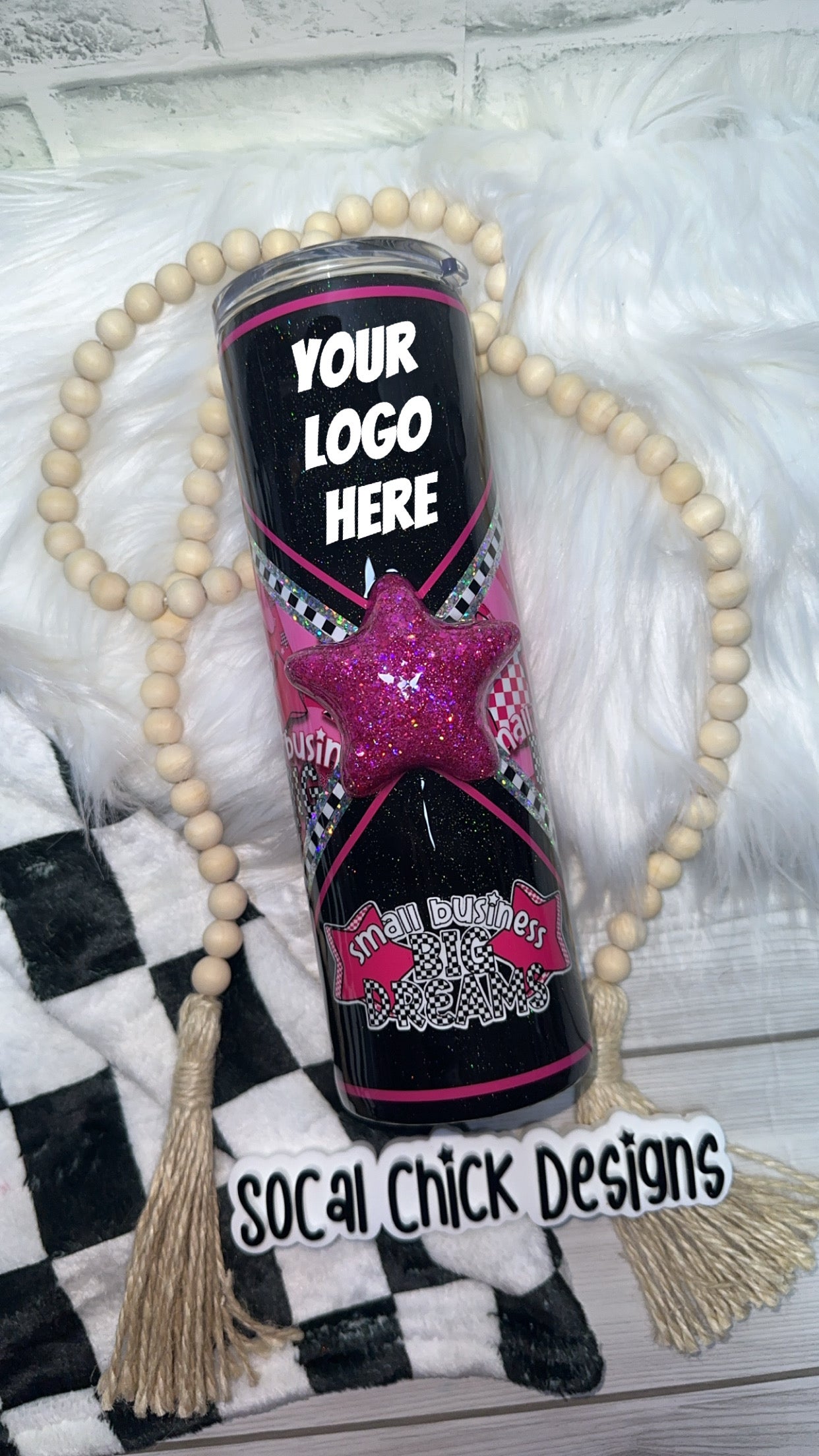 RTS {Small Business Big Dreams w Puffy Star} 30oz Skinny