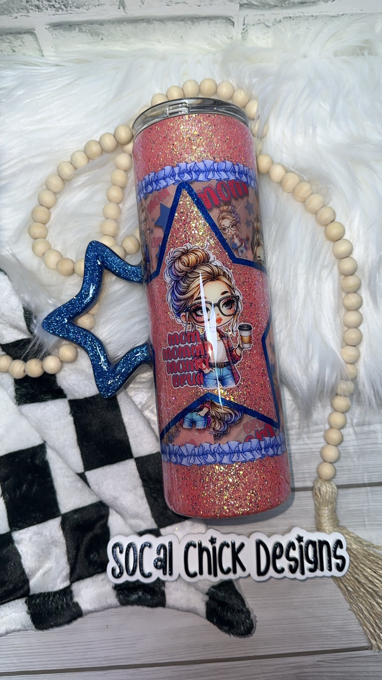 RTS {Mom, Mommy, Mama, Bruh w Star Handle} 30oz Skinny