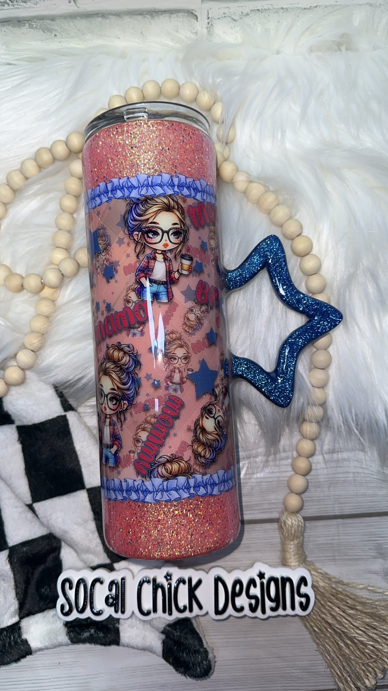 RTS {Mom, Mommy, Mama, Bruh w Star Handle} 30oz Skinny