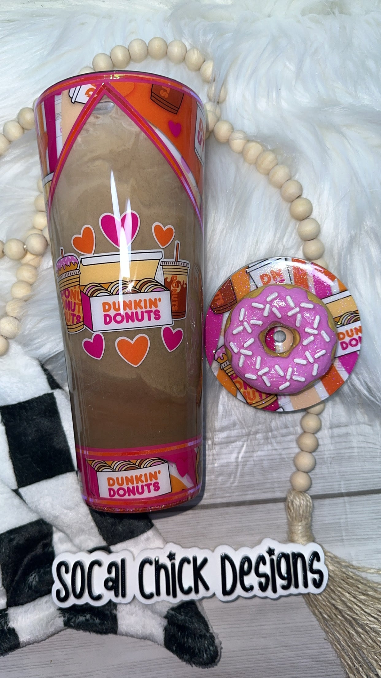 RTS {Donuts & Coffee w Donut Topper} 24oz Snow Globe