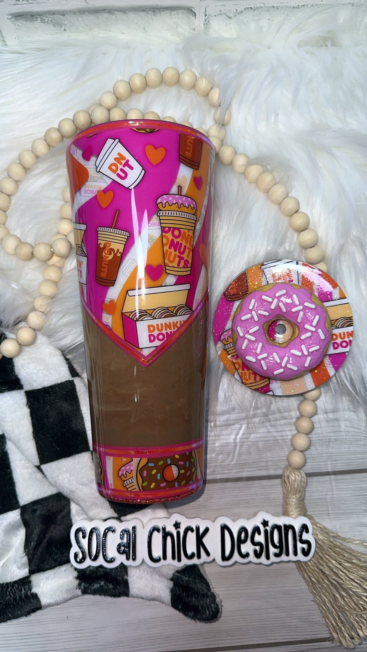 RTS {Donuts & Coffee w Donut Topper} 24oz Snow Globe