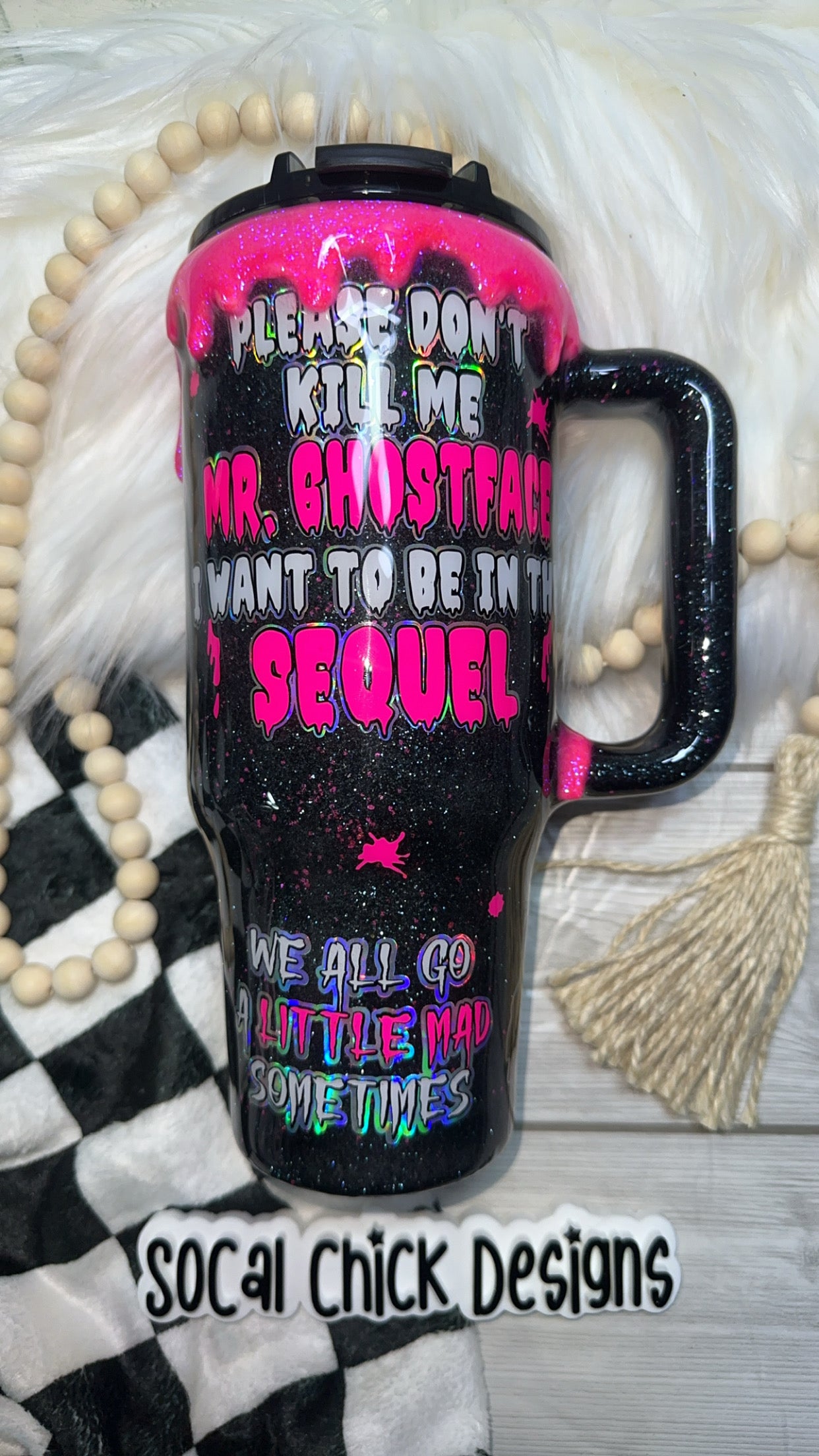 MTO {It's A Scream Baby! - Hot Pink OR Red} 40oz Dupe