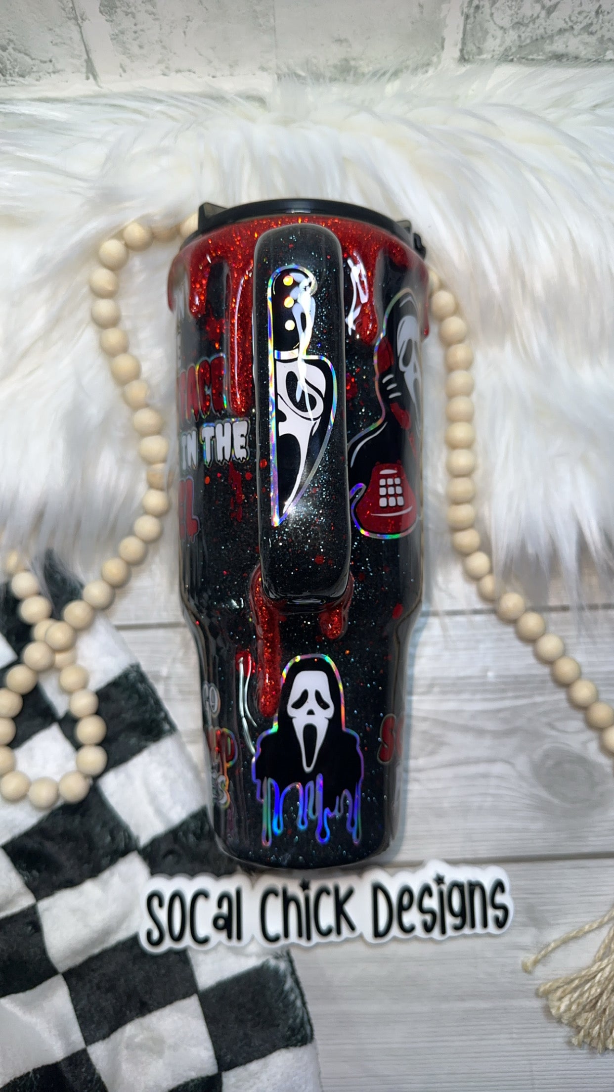 MTO {It's A Scream Baby! - Hot Pink OR Red} 40oz Dupe