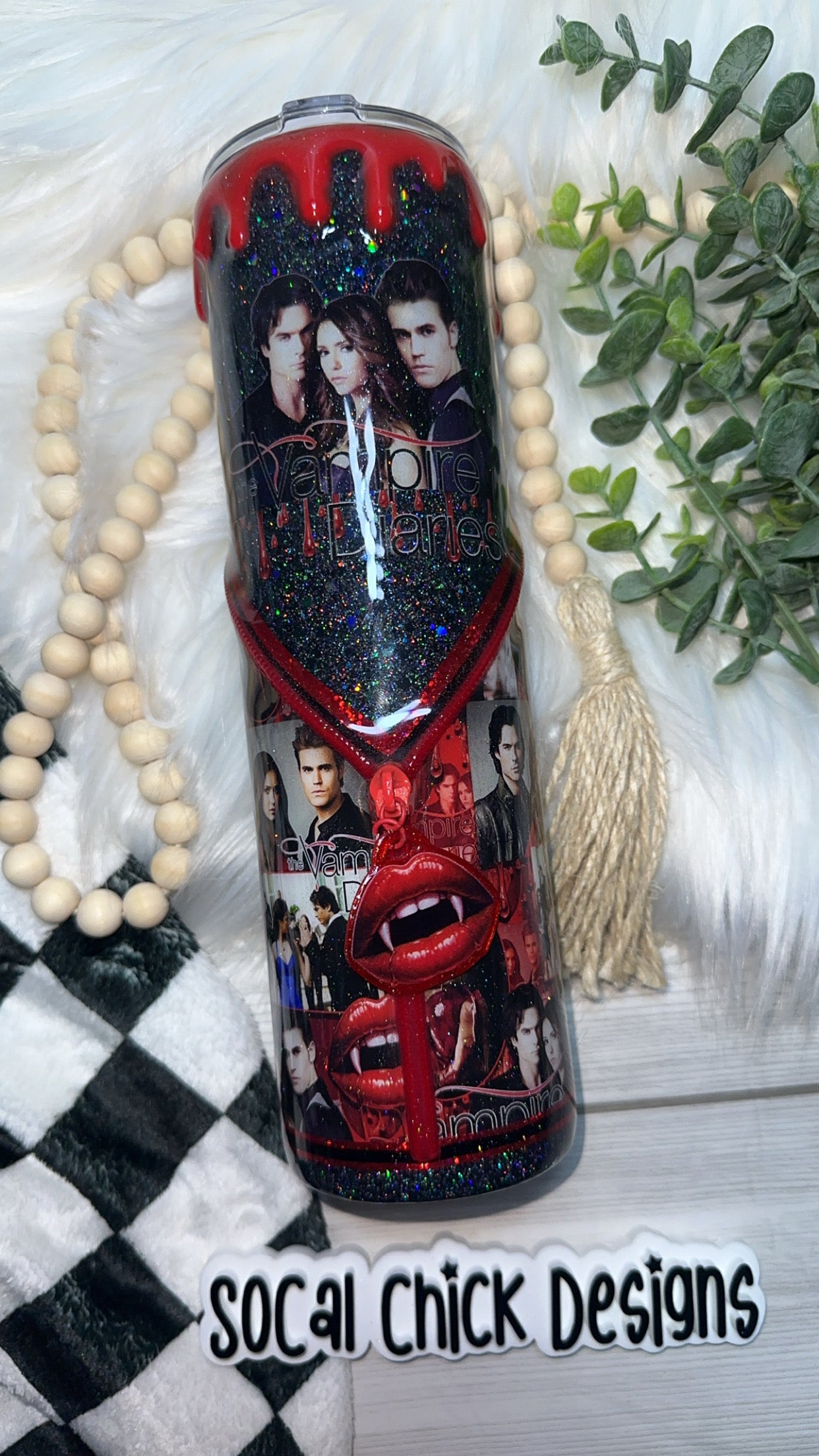 MTO {TVD with Zipper, Charm & Snow Globe Bottom} Select Your Tumbler Style