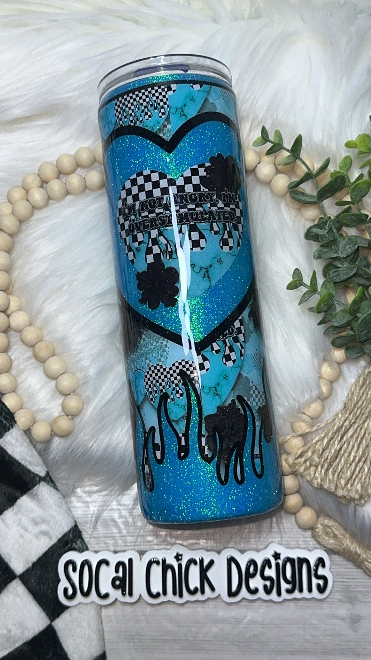 RTS {Not Angry Just Overstimulated} 30oz Skinny