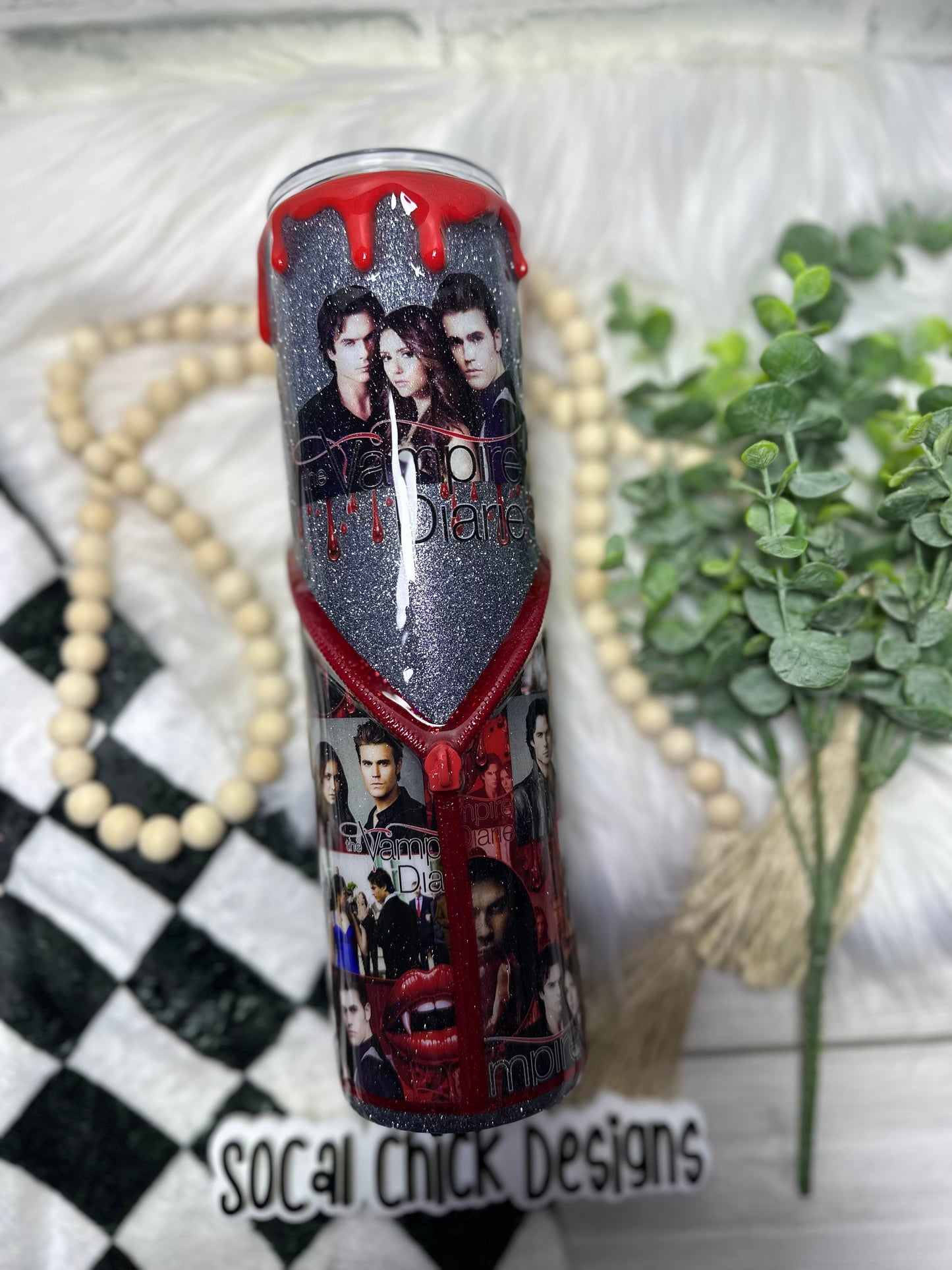 MTO {TVD with Zipper, Charm & Snow Globe Bottom} Select Your Tumbler Style