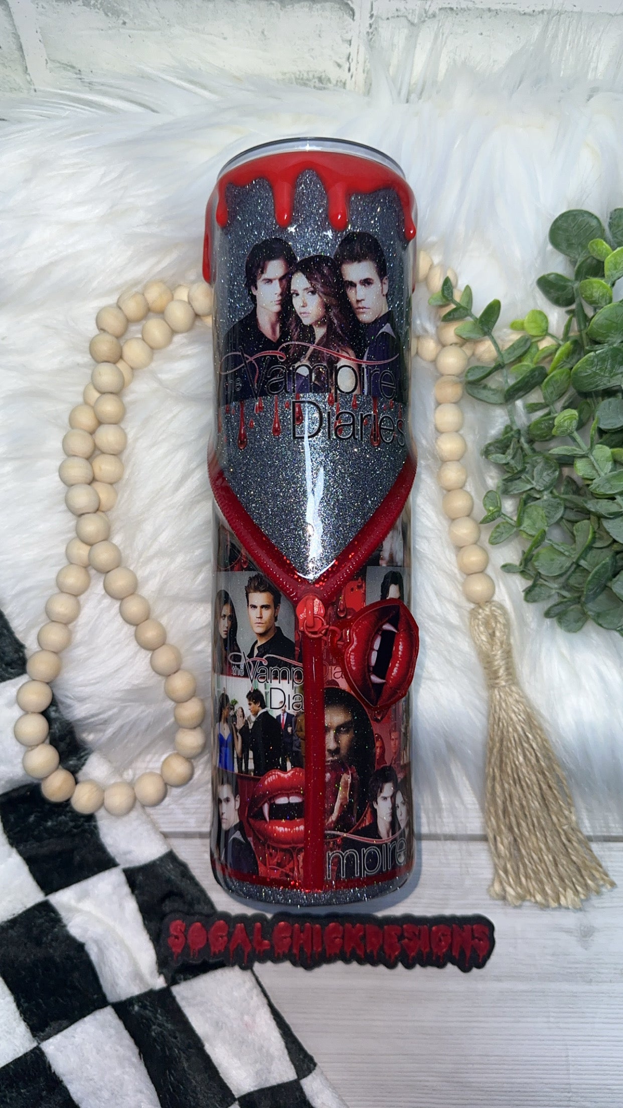 MTO {TVD with Zipper, Charm & Snow Globe Bottom} Select Your Tumbler Style