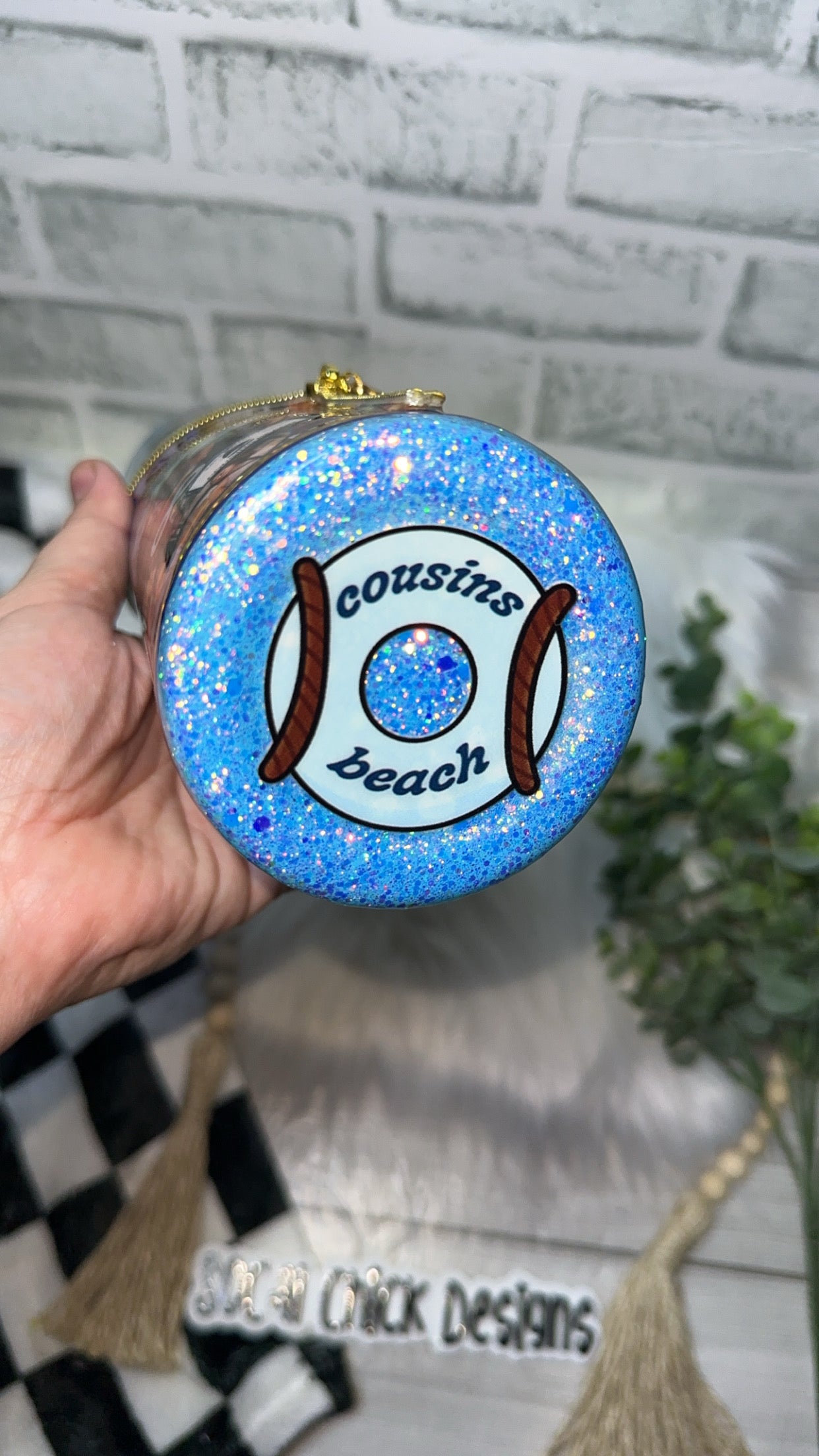 RTS {TSITP Zipper Tumbler w Charm} 30oz Skinny