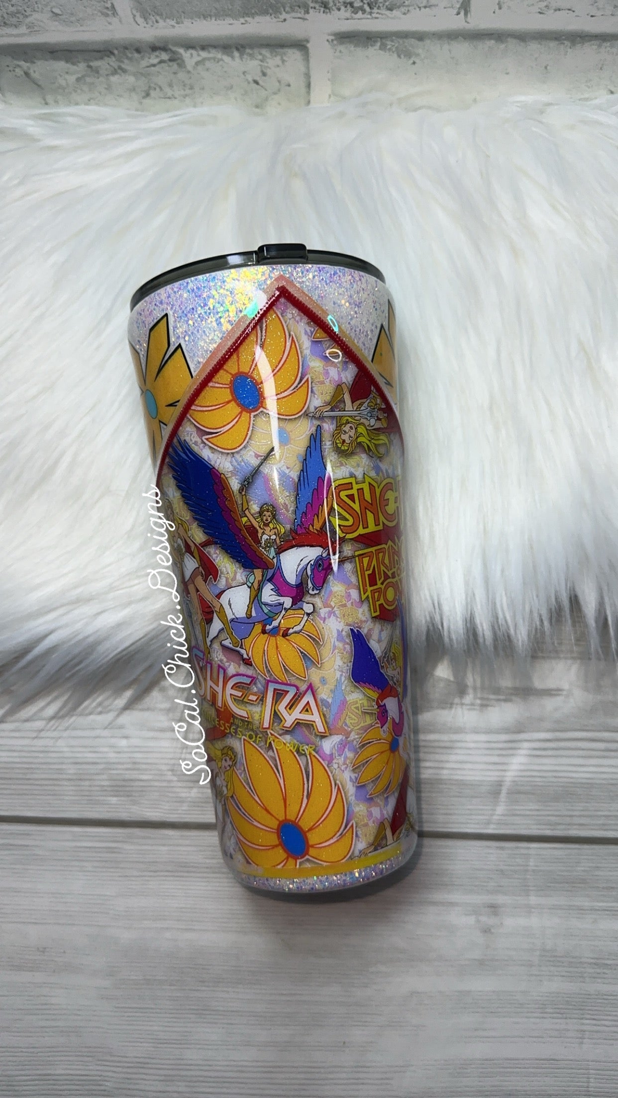 RTS {Princess Of Power Zipper & Charm} 32oz Slim