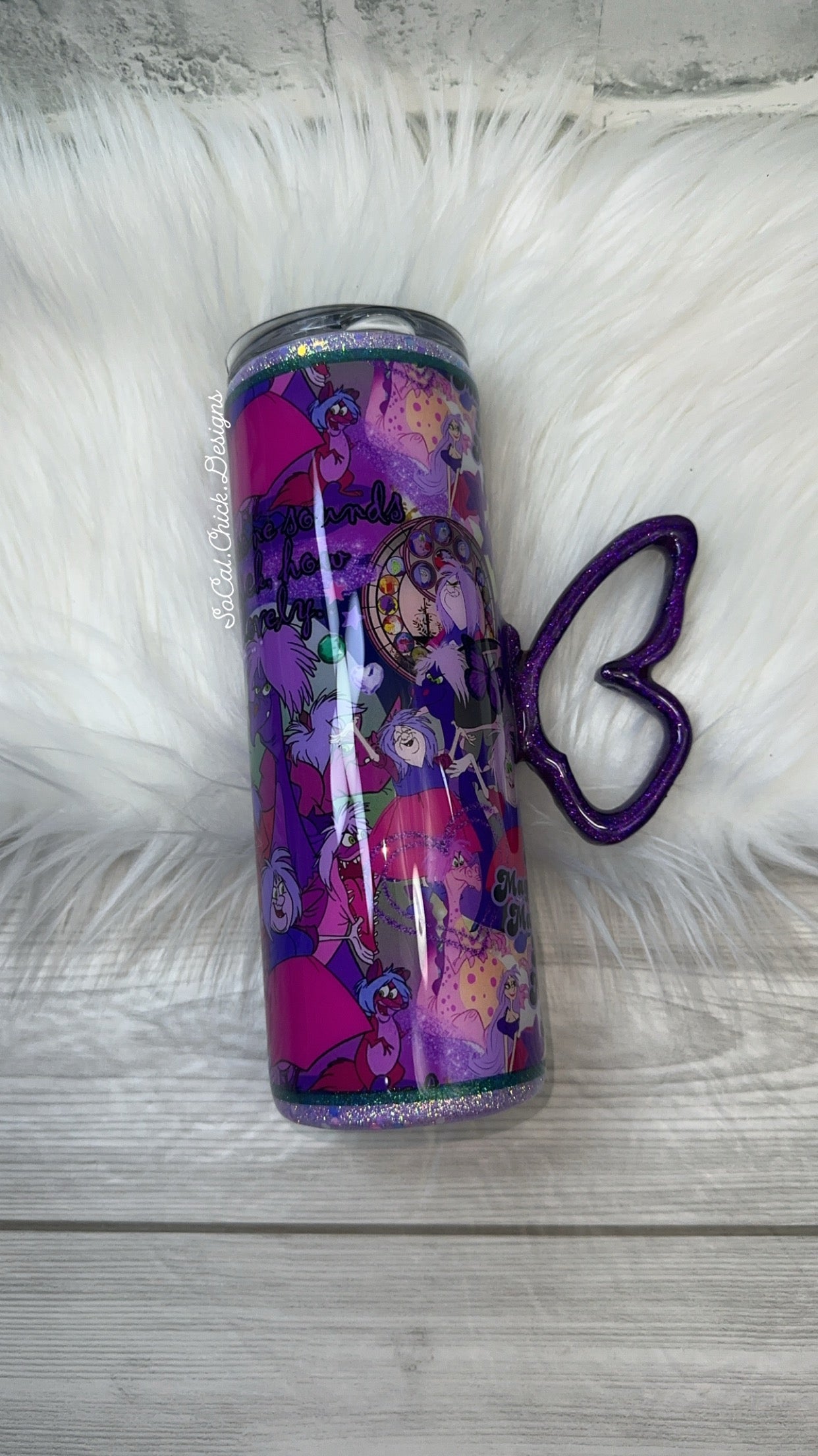 RTS {Madam Mim w Butterfly Handle} 20oz Skinny