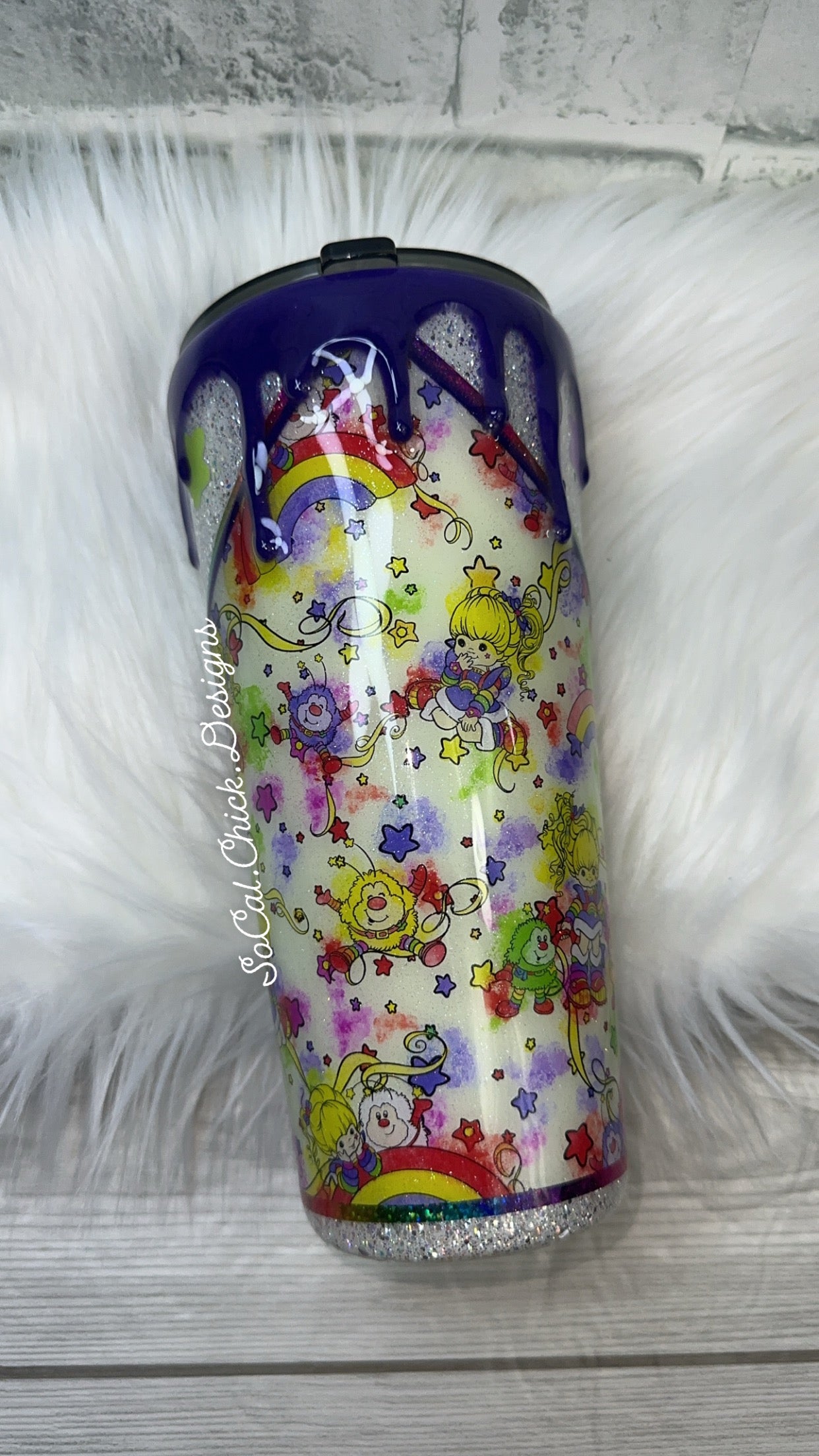 RTS {Rainbow Girl Zipper & Charm} 32oz Slim