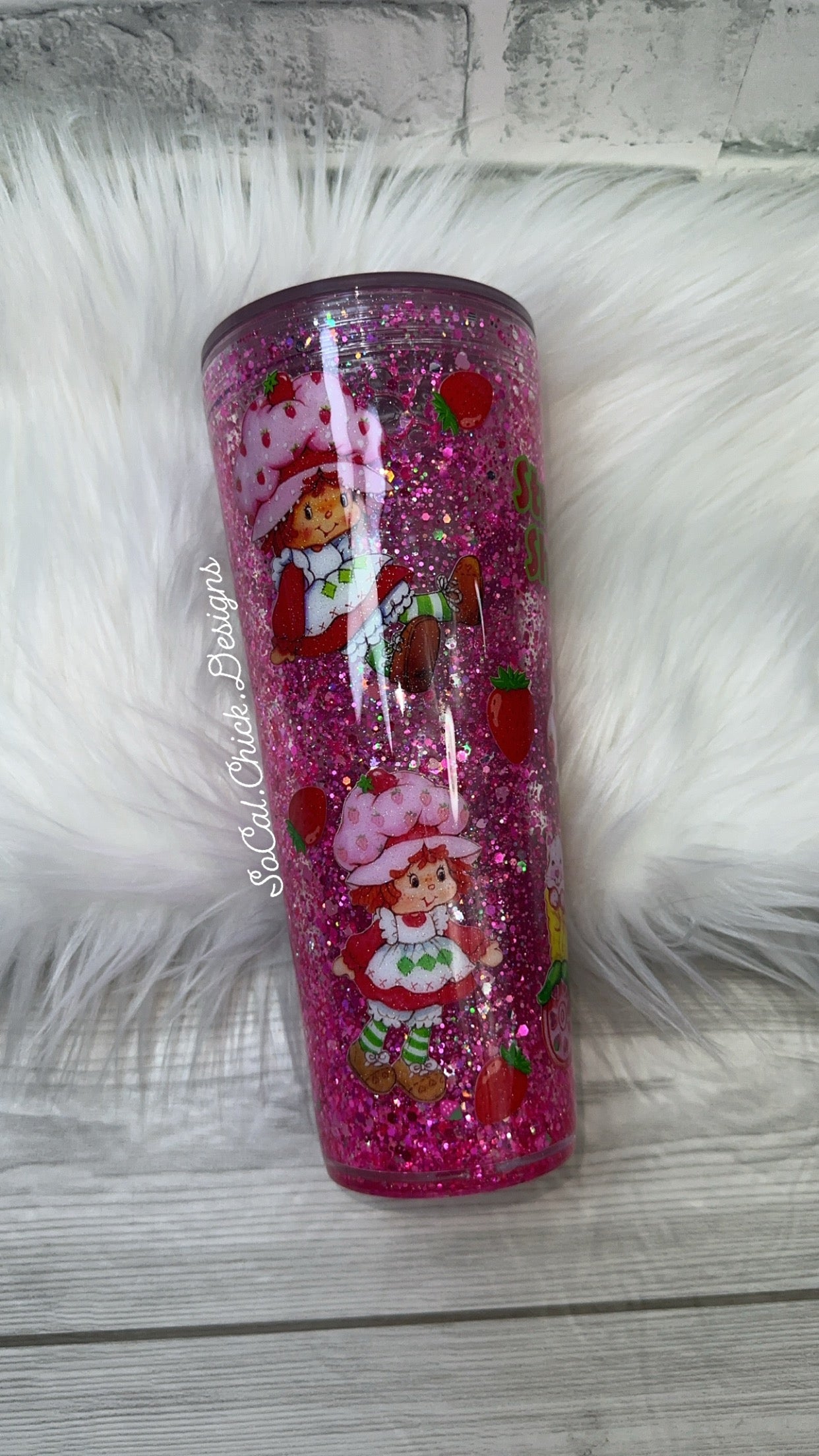 RTS {Strawberry Girl} 24oz Snow Globe