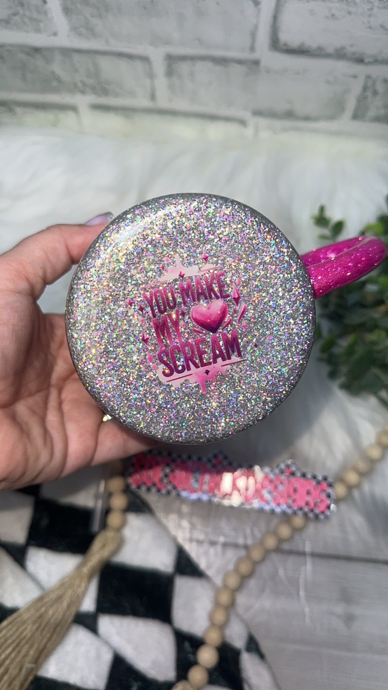 RTS {GF You Make My Heart Scream (Silver) w Heart Handle & Drip} 10oz Mug