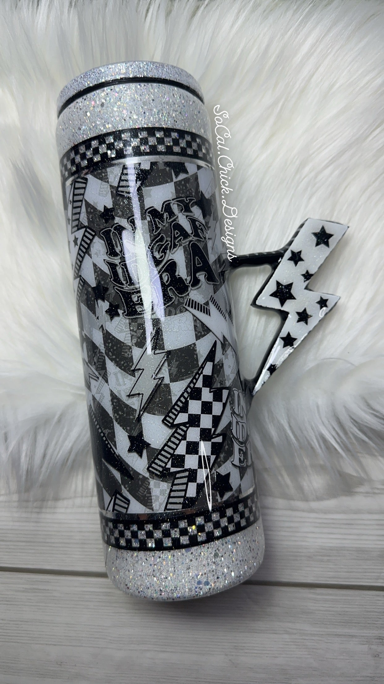 RTS {In My IDGAF Era - Lightning Bolt Handle} 30oz Skinny Slurp