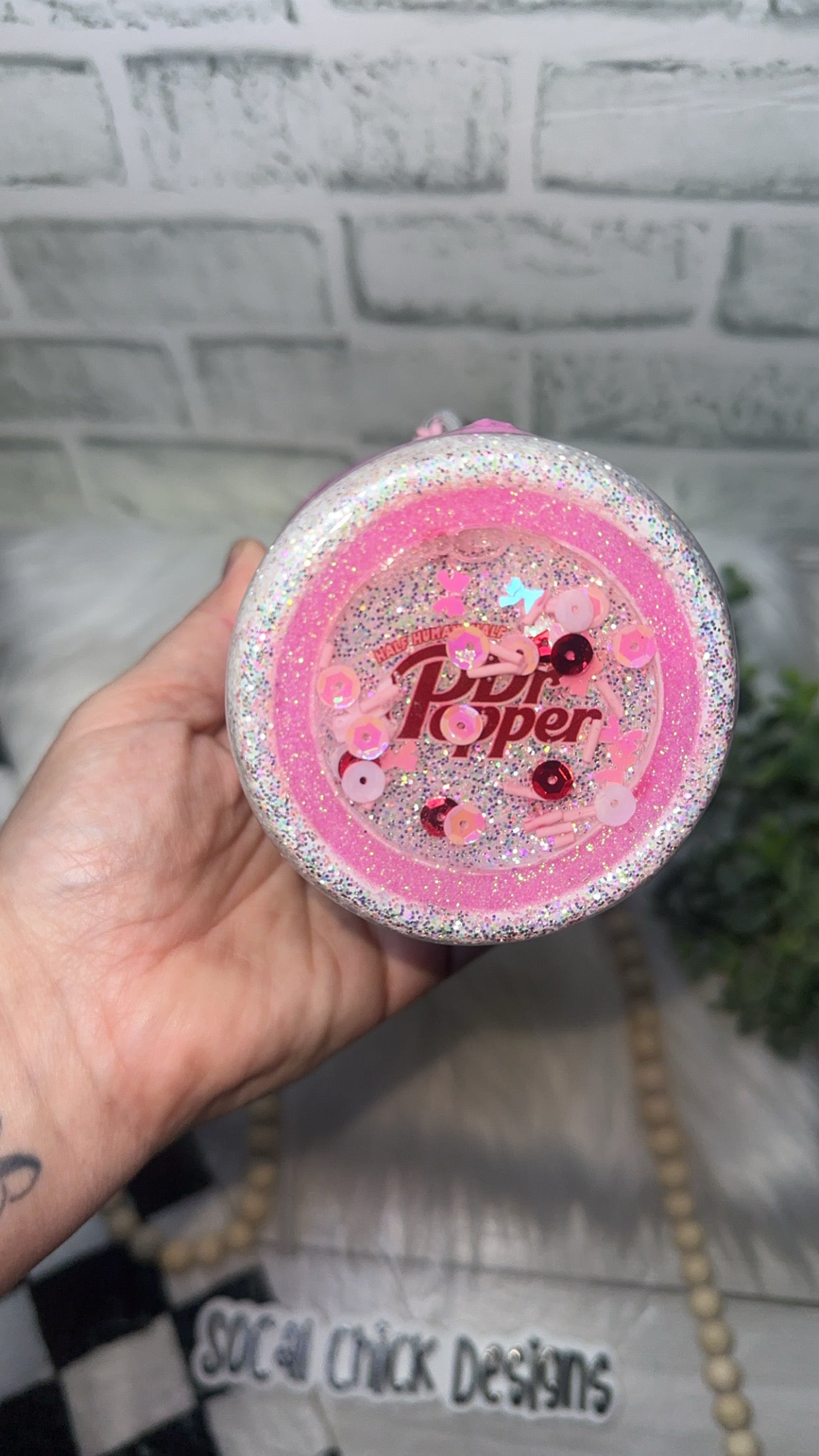 RTS {Half Human Half DP Zipper, Charm, Drip & Snowglobe Bottom} 32oz Skinny