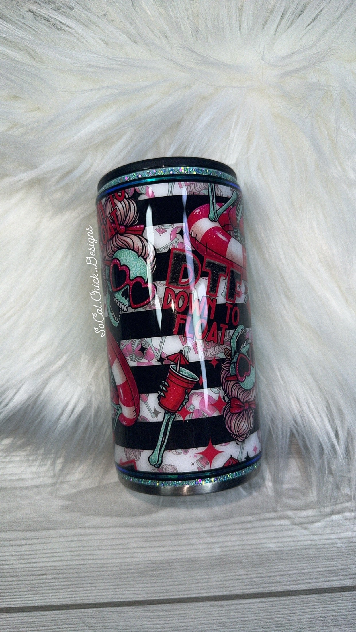 RTS {Down To Float} Slim Can Koozie