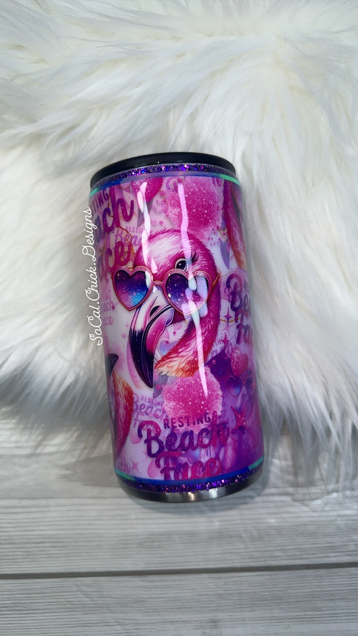 RTS {Resting Beach Face} Slim Can Koozie