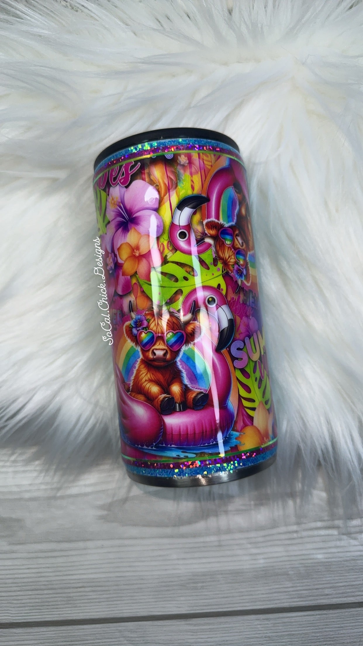 RTS {Summer Vibes} Slim Can Koozie