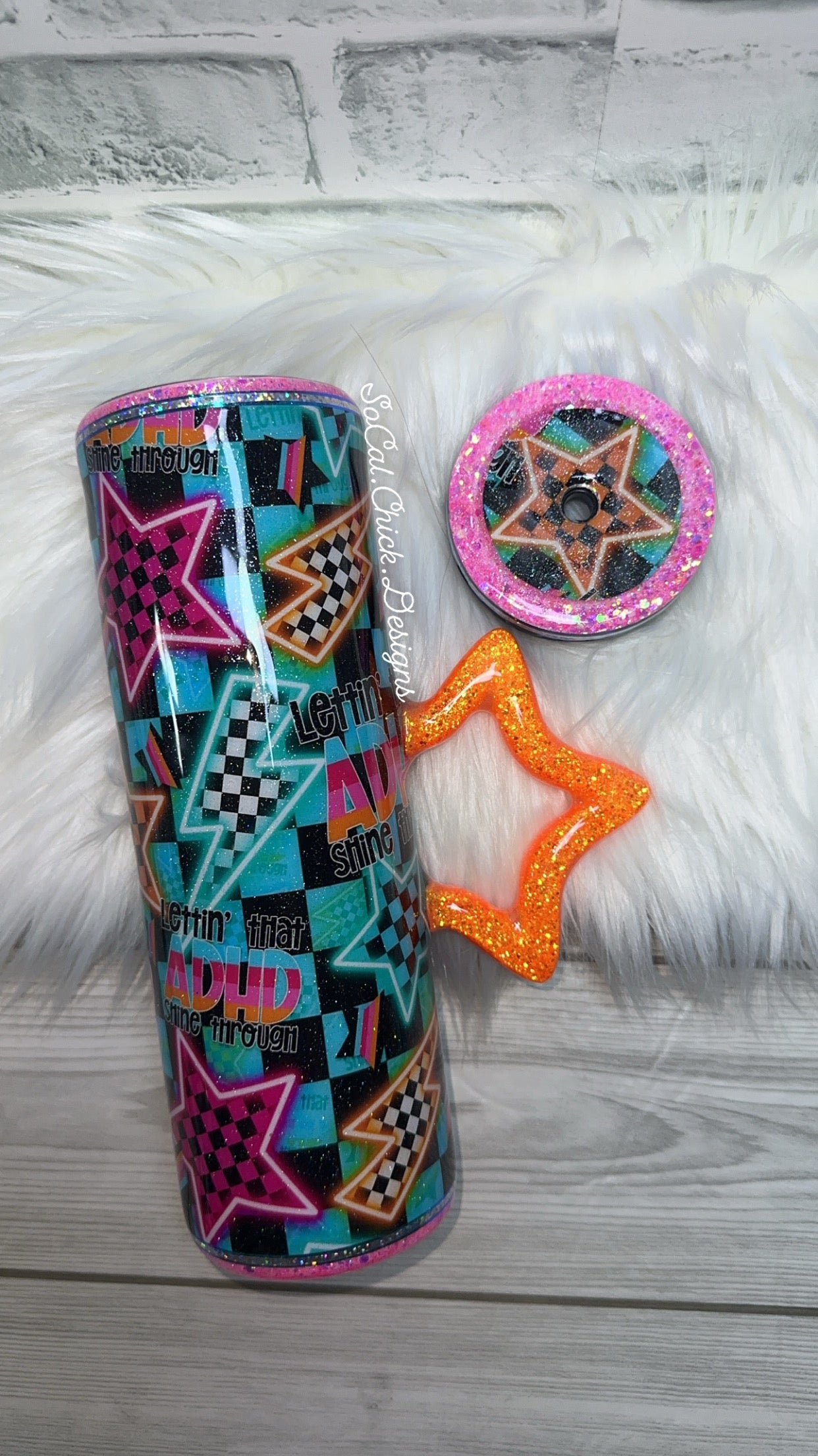 RTS {Lettin' That ADHD Shine Through - Star Handle} 30oz Slurp