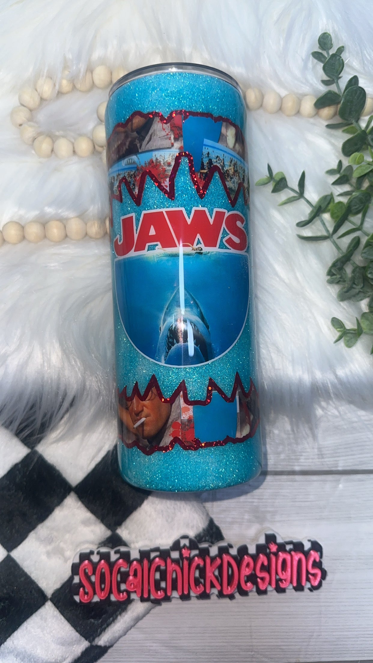 MTO {Jaw s Shark Bite} Select Your Tumbler Style