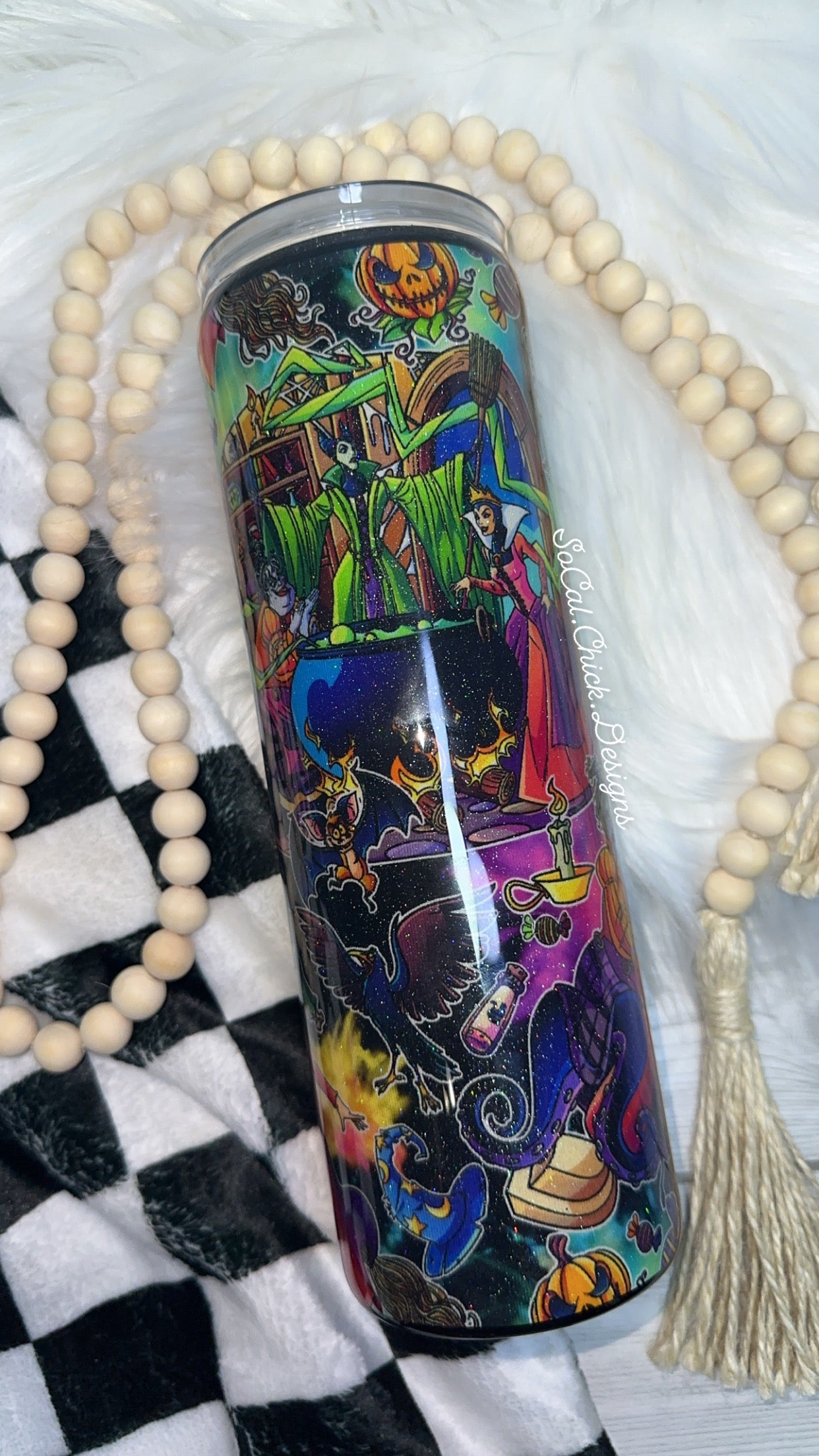 RTS {Spooky Villain Fabric} 30oz Skinny