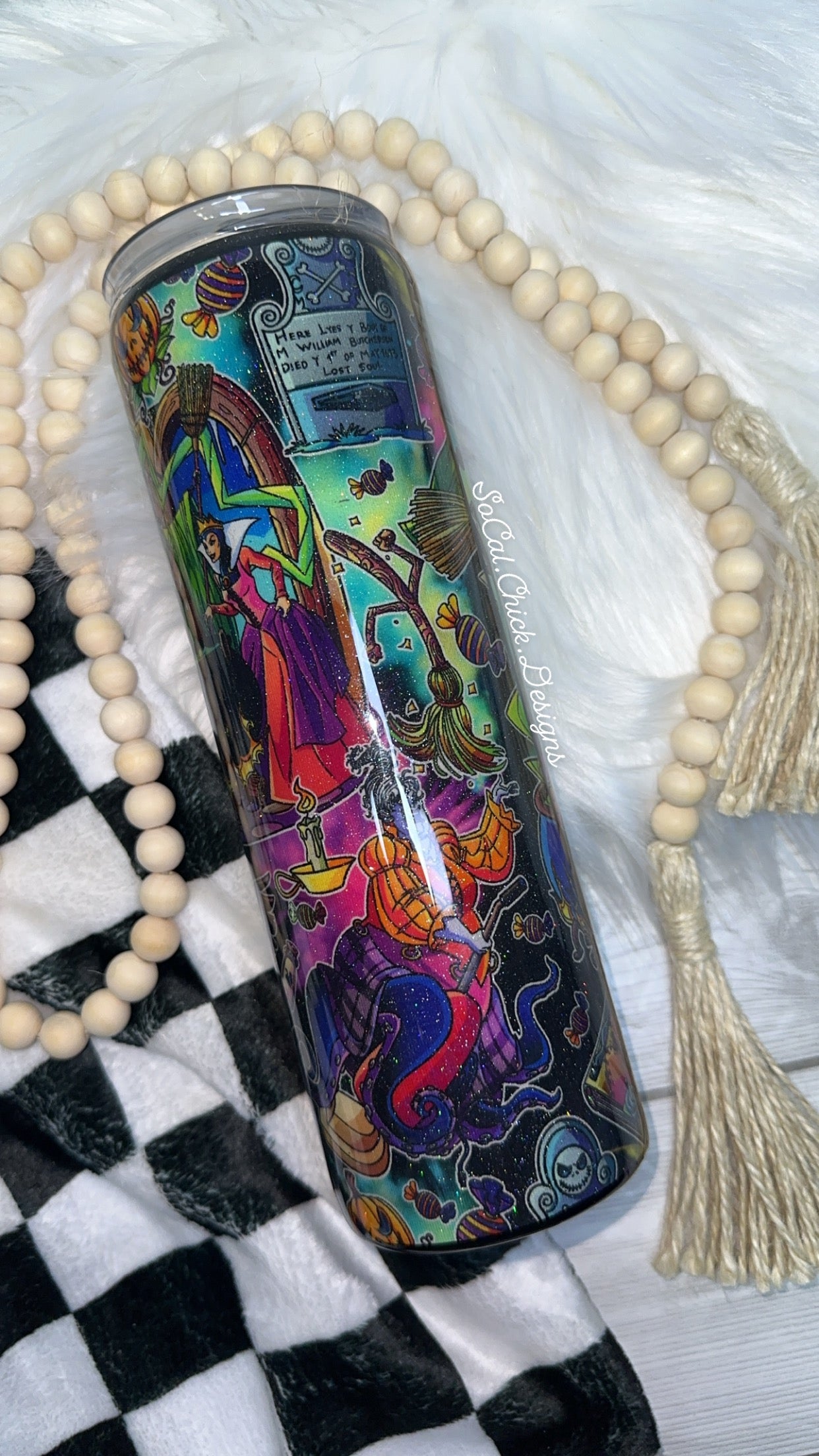 RTS {Spooky Villain Fabric} 30oz Skinny