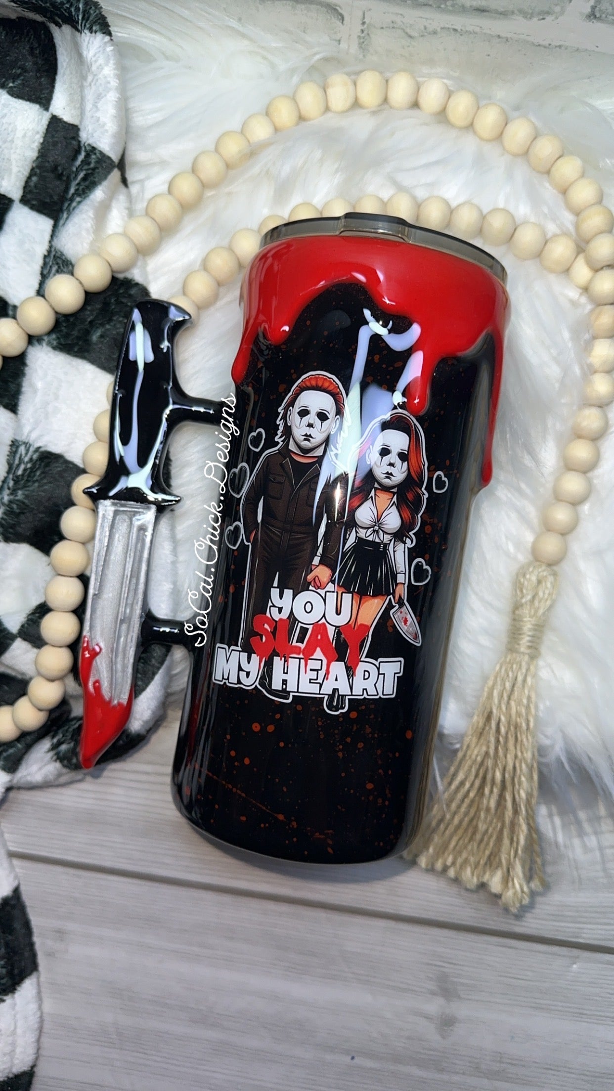 MTO {You Slay My Heart w Knife Handle & Drip} Select Your Tumbler Style