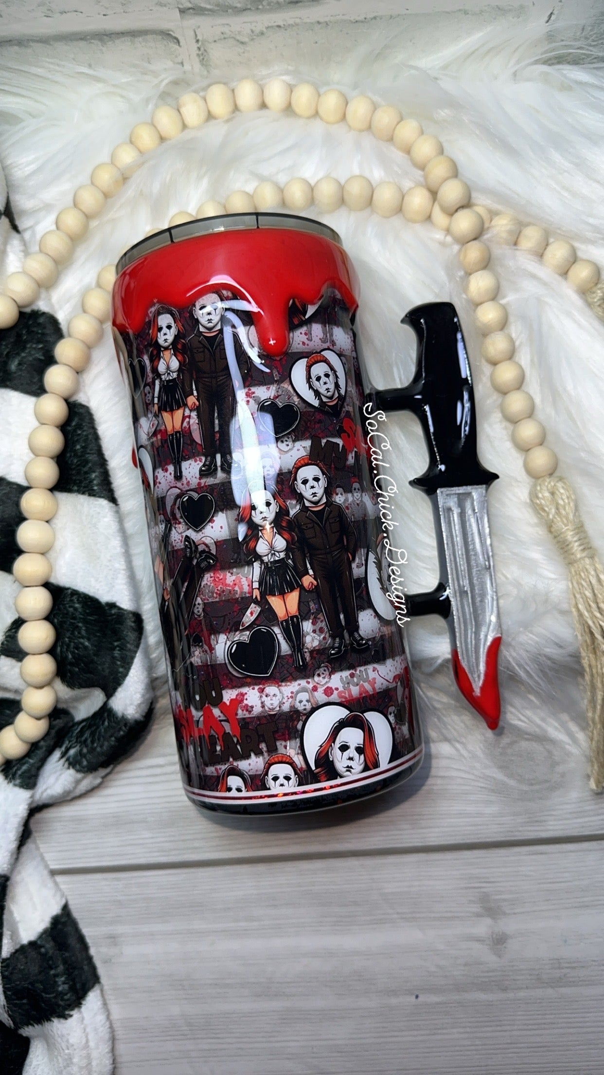 MTO {You Slay My Heart w Knife Handle & Drip} Select Your Tumbler Style