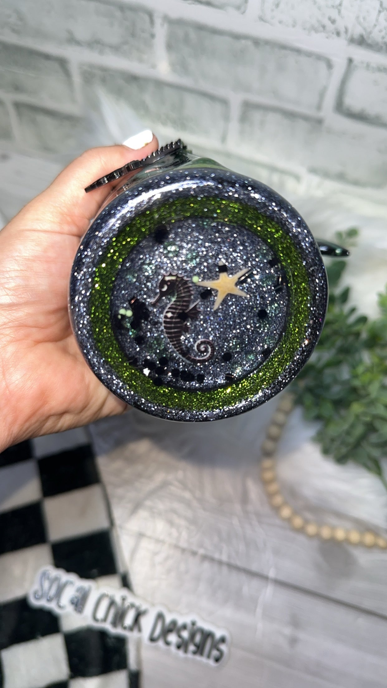 MTO {I Wanna Be Where The People Aren’t with Zipper & Charm, Mermaid Tail Handle & SnowGlobe Bottom} Select Your Tumbler Style