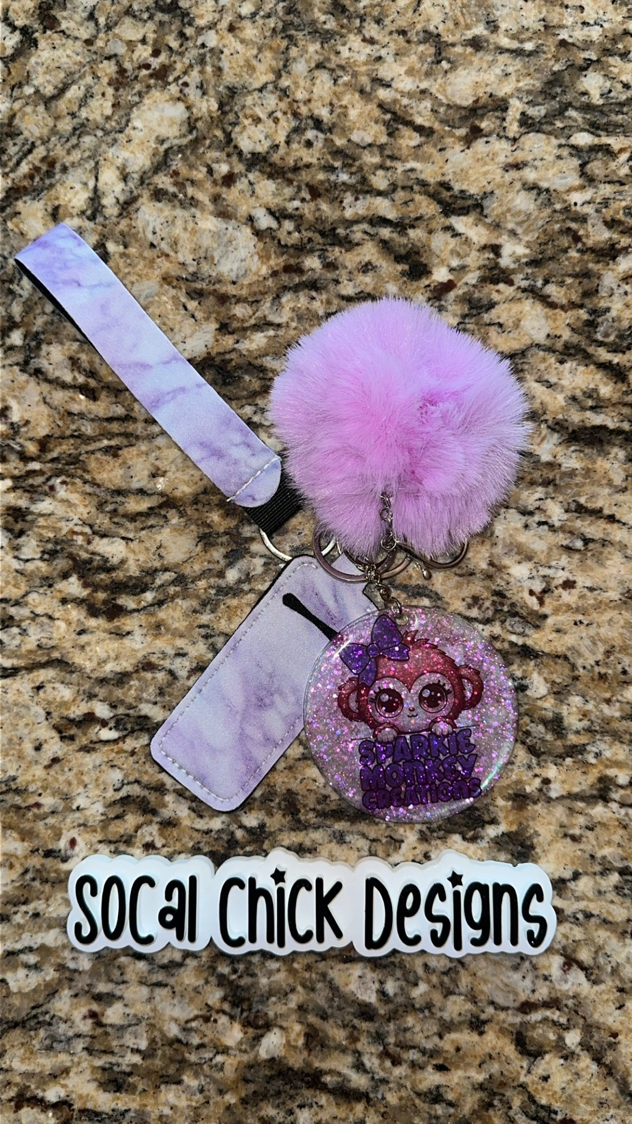 MTO {Add Your Logo} Keychain Marble