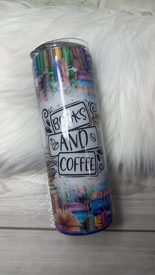 RTS {Books & Coffee} 20oz Skinny