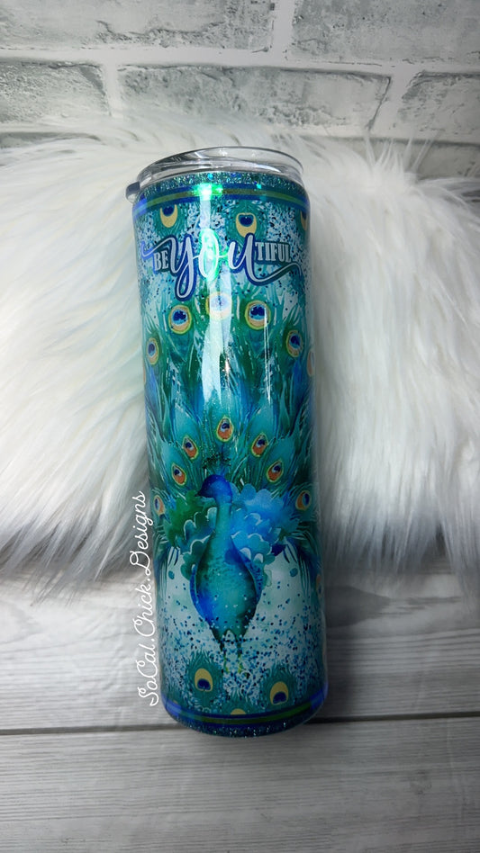 RTS  {BeYOUtiful Peacock} 30oz Skinny