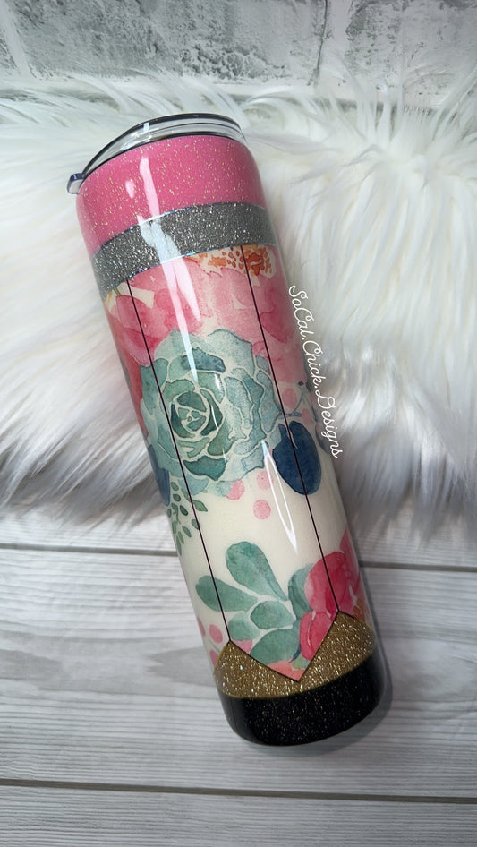 RTS {Floral Pencil} 30oz Skinny