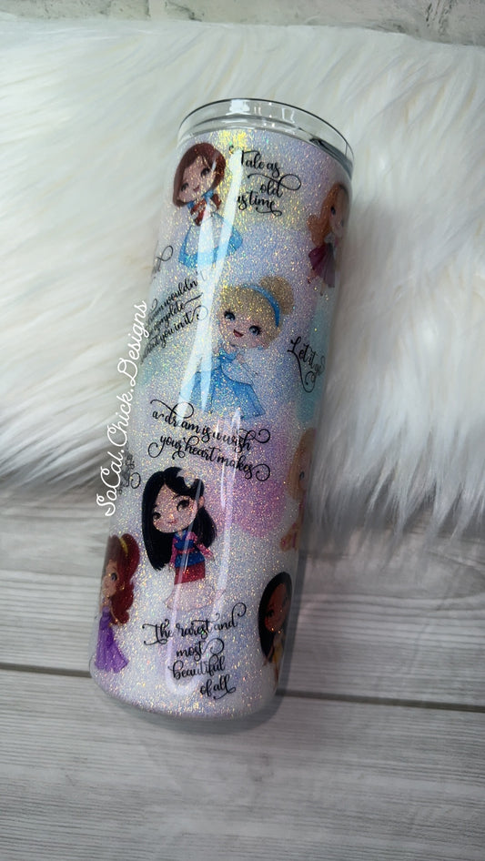 RTS {Princess Collage} 20oz Skinny